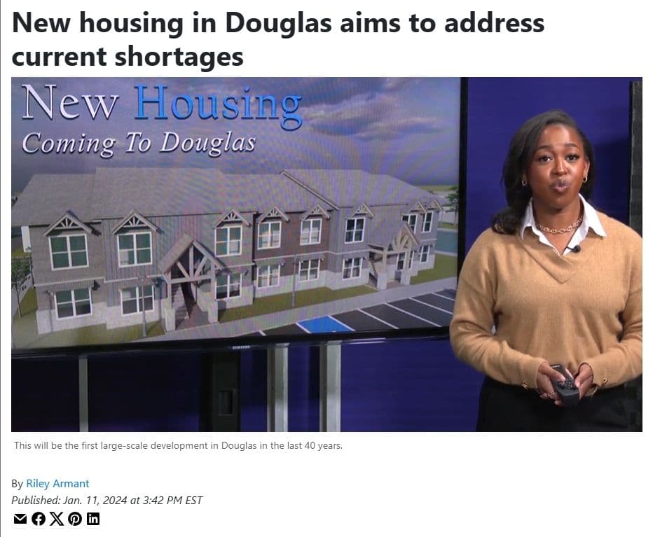 New Housing in Douglas Aims to Address Current Shortages - WALB News